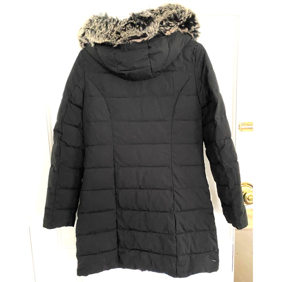 LAUNDRY BY SHELLI SEGAL black hooded witner puffer coat women's size Small - Picture 3 of 12